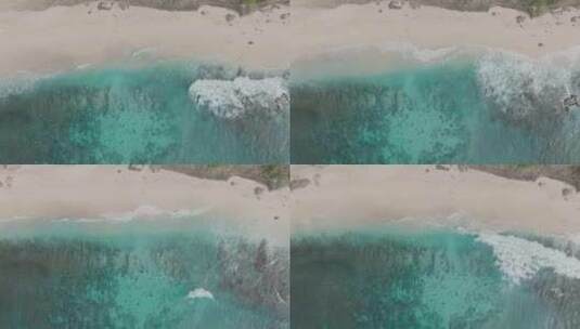 4K航拍佩尼达岛钻石沙滩破碎沙滩高清在线视频素材下载