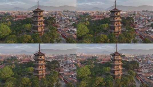 福建泉州开元寺古城城市宣传片航拍高清在线视频素材下载