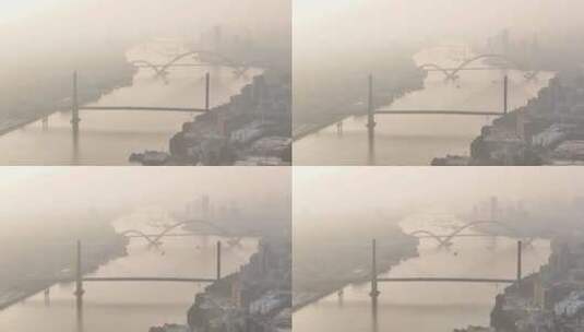 中国广东省广州市番禺大桥高清在线视频素材下载