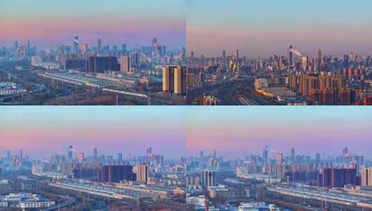 中国辽宁沈阳城市发展建设空镜合集高清在线视频素材下载