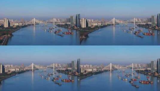 广州洛溪大桥航拍高清在线视频素材下载