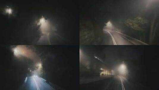 香港山顶公路夜晚双层巴士第一视觉高清在线视频素材下载