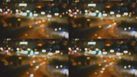 城市车灯光斑【4K】高清在线视频素材下载