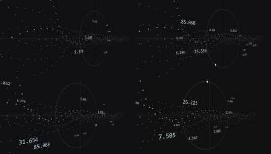 PNG Alpha.抽象数字点线粒子数据高清在线视频素材下载