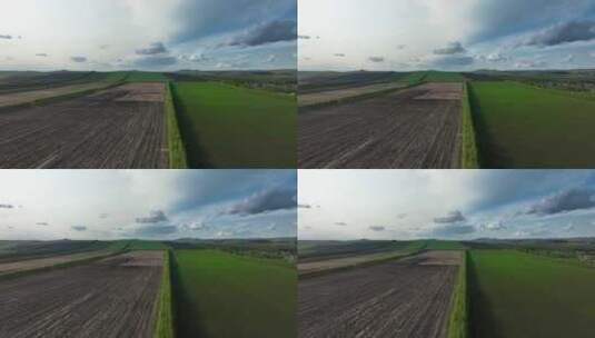 呼伦贝尔农垦垦区田野风光高清在线视频素材下载