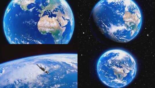 太空探索宇宙飞船地球ai素材原创高清在线视频素材下载