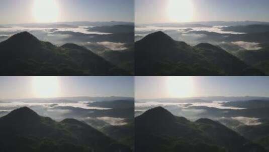 贵州凯里航拍 云雾袅绕的凯里 DJI_0041高清在线视频素材下载