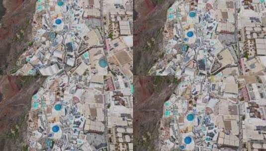 Santorini， Rooftops，高清在线视频素材下载