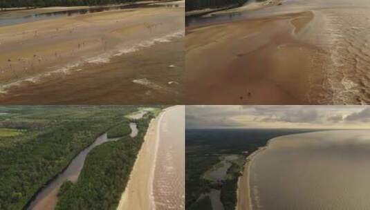 大海快艇海岛海滩马来西亚入海口高清在线视频素材下载