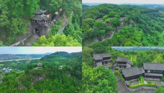 钓鱼城重庆合川钓鱼城钓鱼城旅游景区高清在线视频素材下载