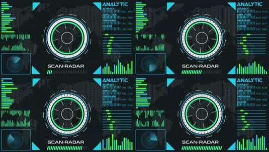 技术雷达HUD屏幕动画4K。Vd 185高清在线视频素材下载