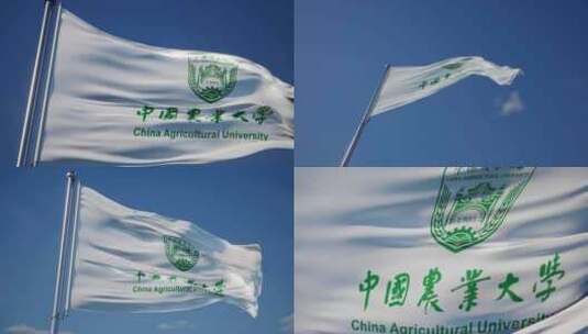 中国农业大学旗帜高清在线视频素材下载
