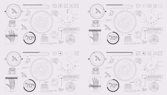 卫星互联网和地理定位主题的动画信息图表高清在线视频素材下载