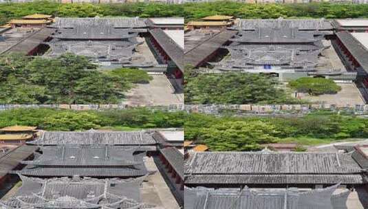 竖屏航拍四川内江西林古寺高清在线视频素材下载