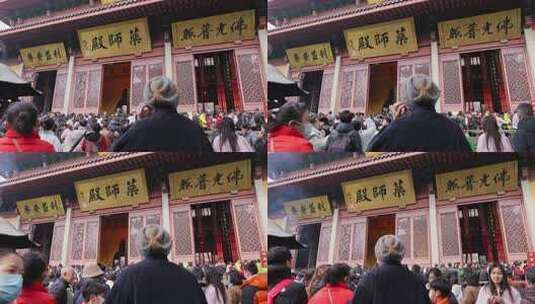 4k灵隐寺药师殿高清在线视频素材下载