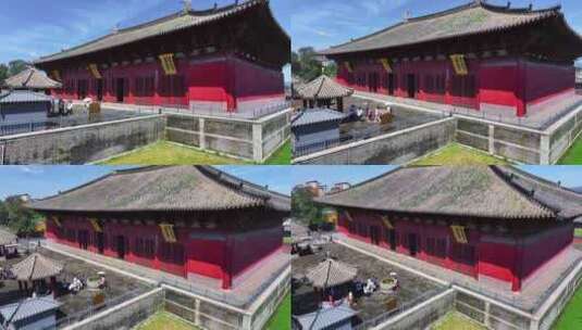 辽宁锦州义县奉国寺辽代古塔古建筑高清在线视频素材下载