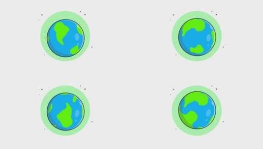 4k卡通地球仪动画视频高清在线视频素材下载