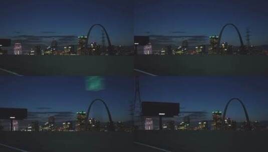 夜幕下的城市景观高清在线视频素材下载