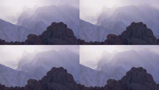 内华达山脉的特写镜头高清在线视频素材下载