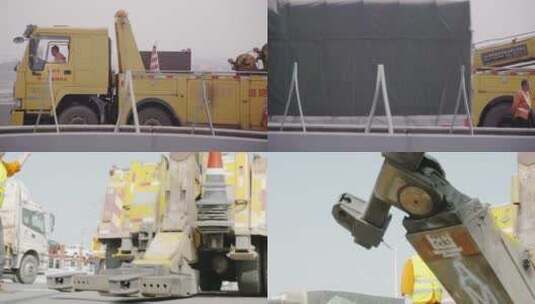 高速路上交通救援拖车汽车故障路边牵引高清在线视频素材下载