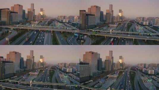 西安高新区丈八高速路高清在线视频素材下载