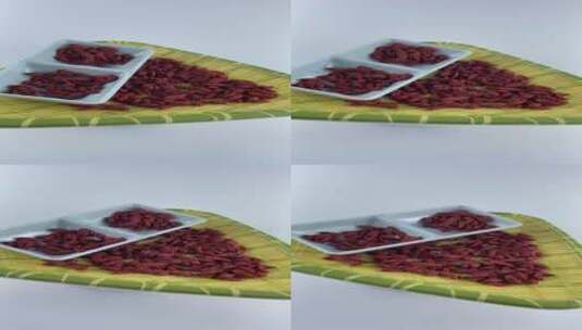 枸杞转盘静物视频高清在线视频素材下载