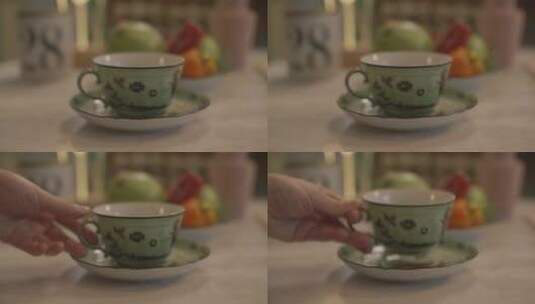 装满茶水的茶杯高清在线视频素材下载