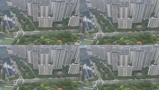 广州珠江沿岸豪宅航拍高清在线视频素材下载