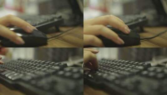 【镜头合集】打字办公键盘电脑高清在线视频素材下载