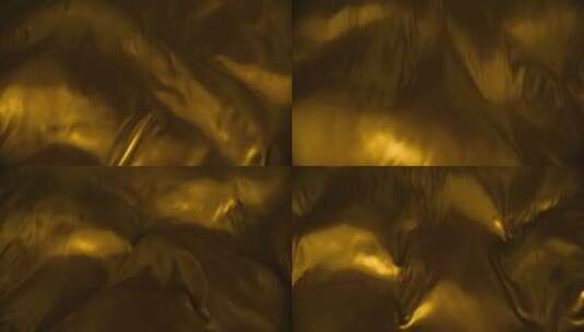 金色系丝绸织物飘动 (3)高清在线视频素材下载