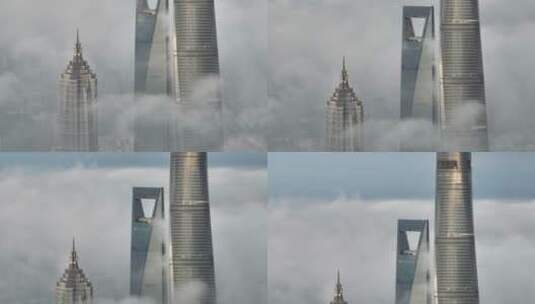 上海中心航拍高清在线视频素材下载