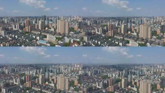 航拍杭州城市上空高清在线视频素材下载