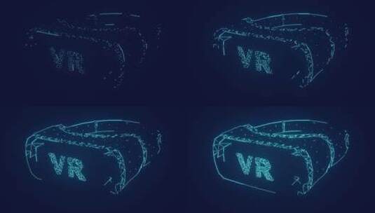 VR虚拟现实耳机动画高清在线视频素材下载