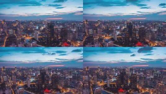 4K上海繁华浦西夜景高清在线视频素材下载