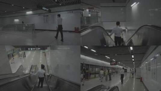 上海地铁进站高清在线视频素材下载