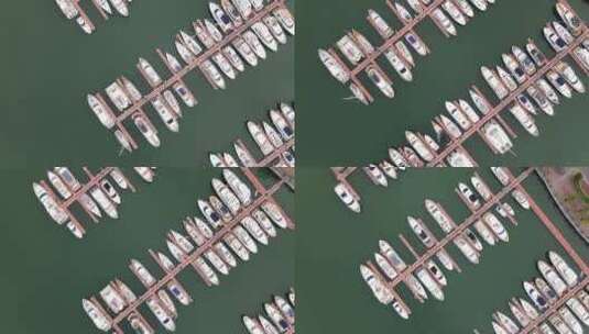 4K航拍游艇码头--俯拍2022高清在线视频素材下载