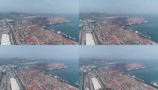 盐田港货柜码头高清在线视频素材下载