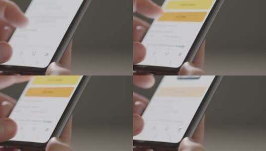 滑动手机屏幕特写镜头高清在线视频素材下载