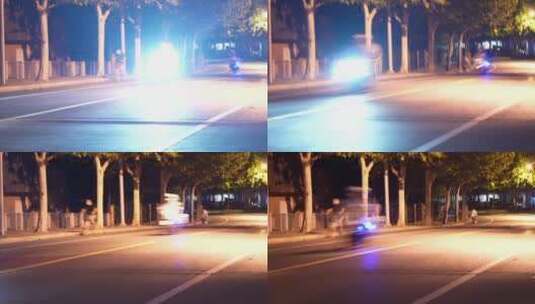 上海夜晚的铁骑（降格）高清在线视频素材下载
