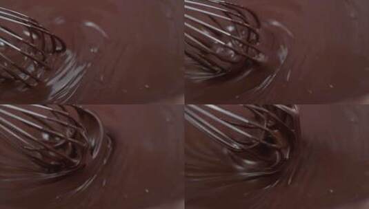 搅拌器搅拌巧克力高清在线视频素材下载