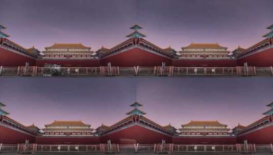 北京紫禁城午门夜景延时视频高清在线视频素材下载