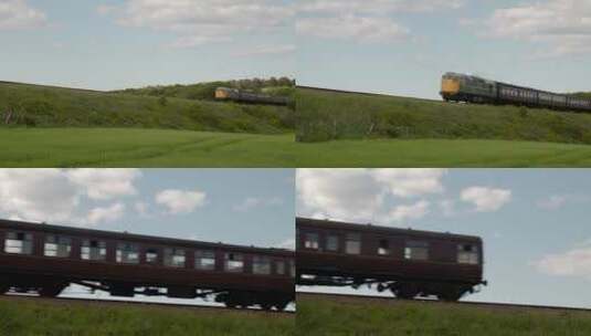 乡下的小火车高清在线视频素材下载