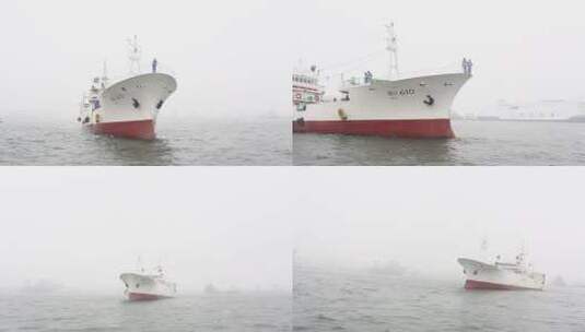 游轮 码头   坐船 出海 海上运输高清在线视频素材下载