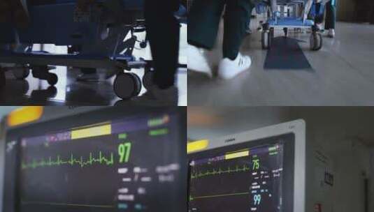 护士急促的各种跑 准备急救 包括急救过程高清在线视频素材下载