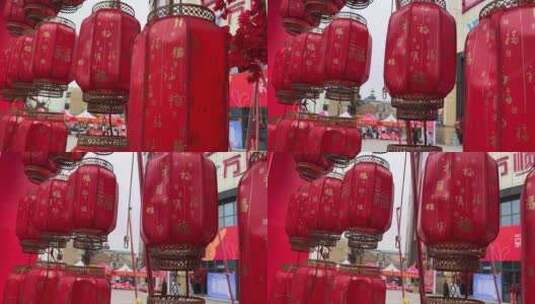中国风红色喜庆灯笼高清在线视频素材下载