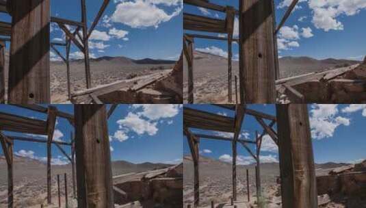 废弃矿山的延时拍摄高清在线视频素材下载