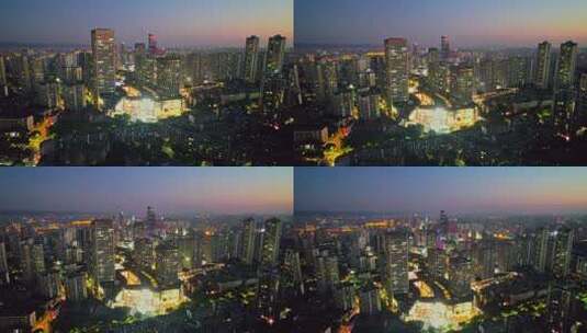 重庆城市夜景航拍空境高清在线视频素材下载