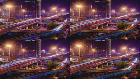 北京CBD国贸桥车流高清在线视频素材下载