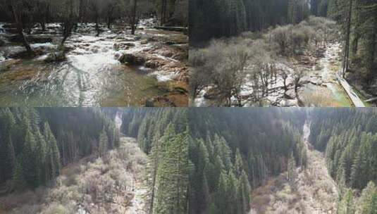 川西 阿坝 牟尼沟风景区  扎嘎瀑布高清在线视频素材下载