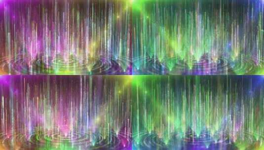 4K唯美梦幻彩色粒子光线优雅粒子条纹视频高清在线视频素材下载